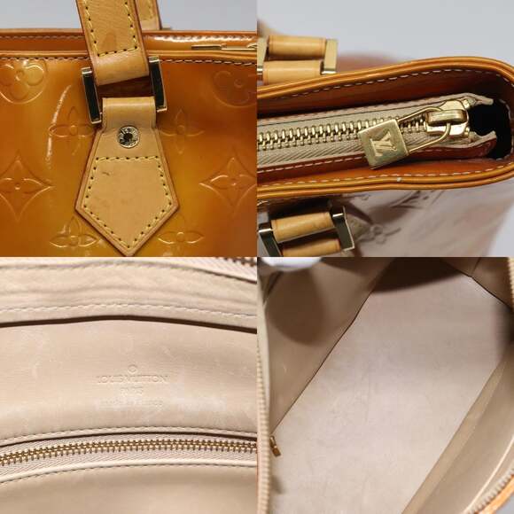 LOUIS VUITTON Monogram Vernis Houston Hand Bag Beige M91004 - Picture 11 of 13